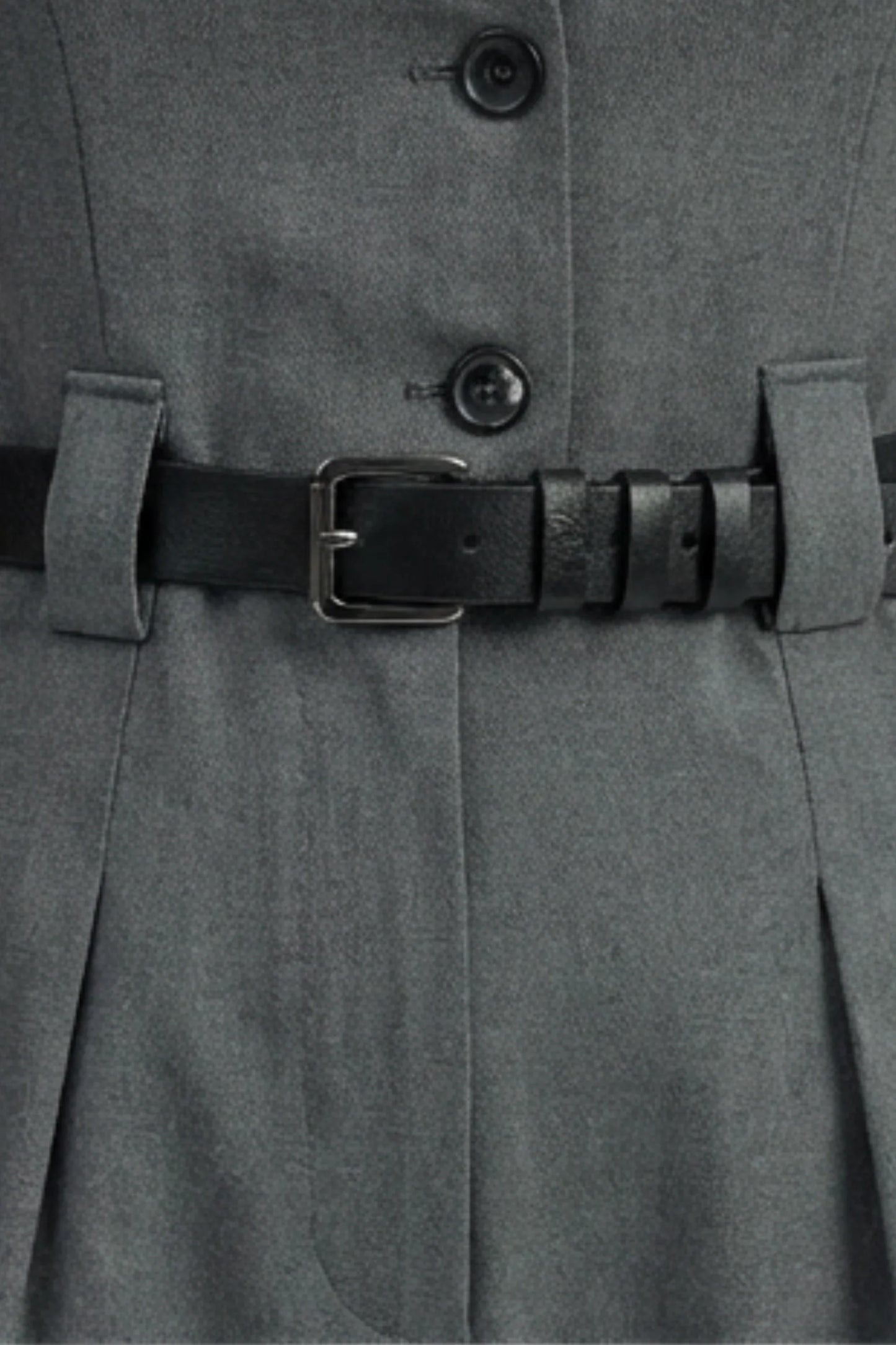 Alzya Grey Wide Leg Sleeveless Jumpsuit � High Waist Belted � DARK GREY