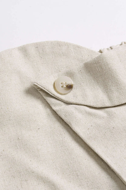High-Waist Lantern Wide-Leg Pants Off White