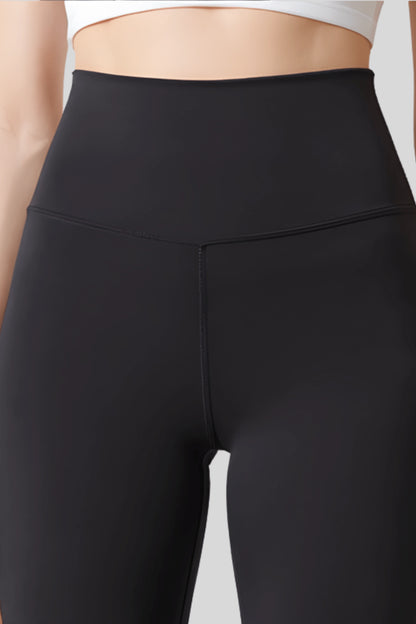 High-Waisted Flare Pants Crossover Waist_Black