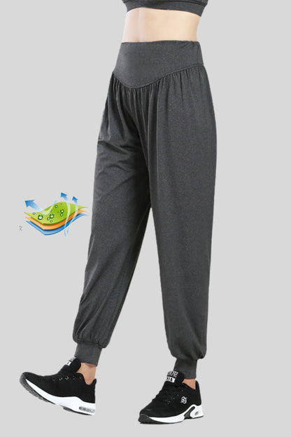 High-Waisted Yoga Pants – Grey Grey