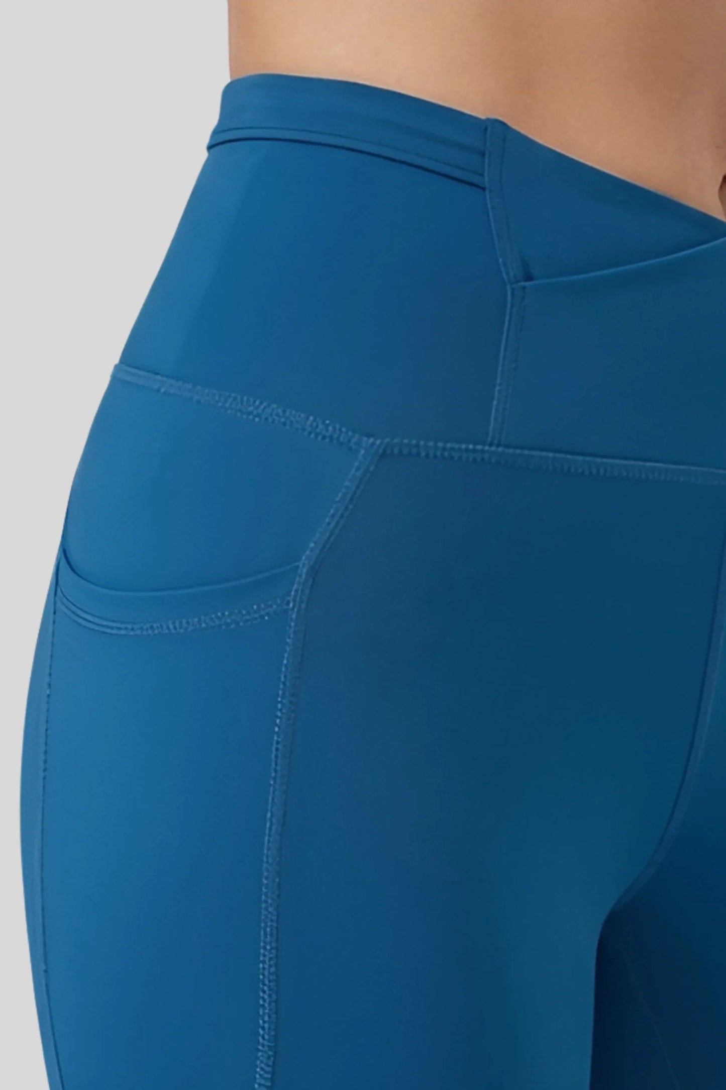 Alzya High Waisted Pocket Sport Leggings � 80% Nylon Teal Blue � TEAL BLUE