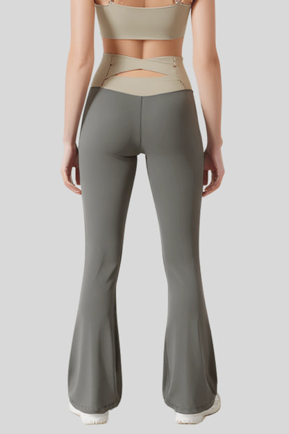 High_waisted_Flare_Pants_Crossover_Waist_Verdant_Green