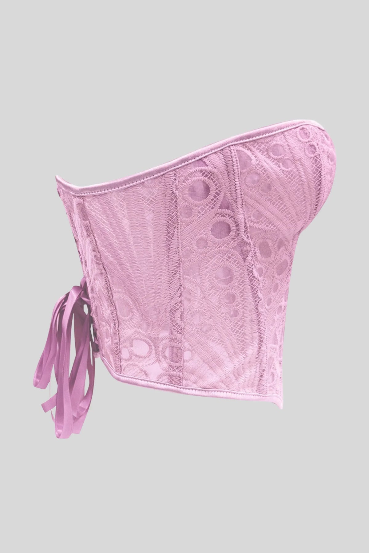 Lace Pink Corset Top Pink