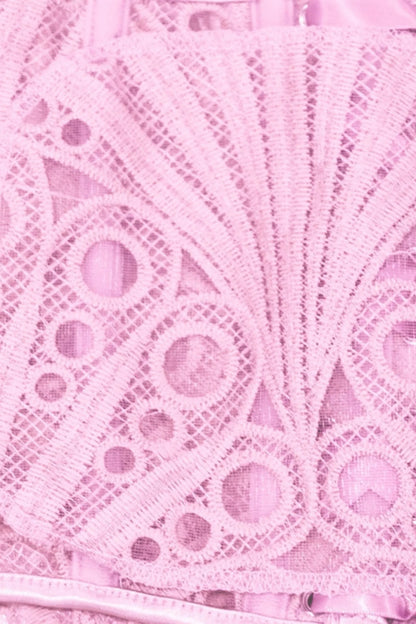 Lace Pink Corset Top Pink