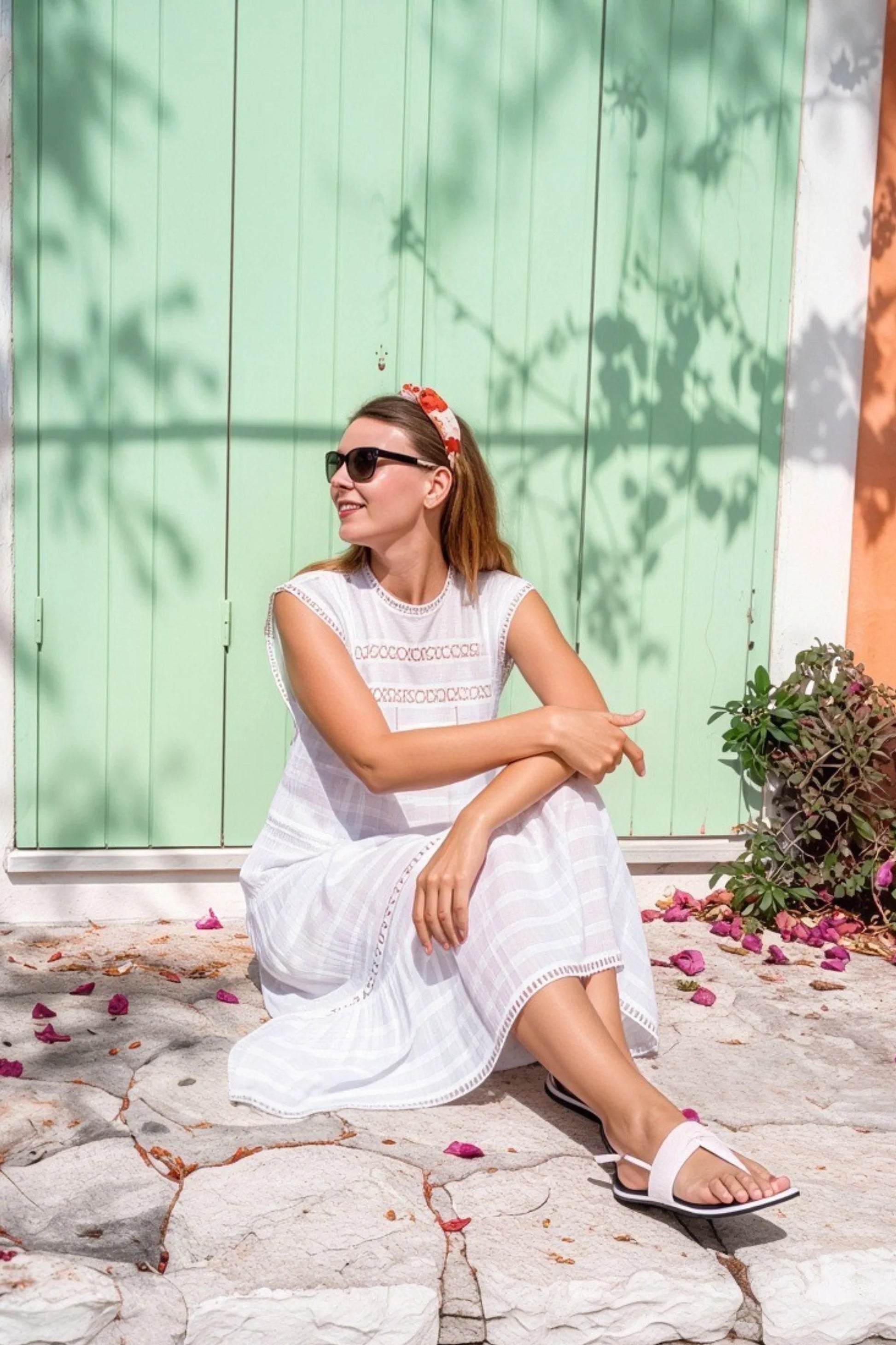 Lace, White Cotton Tiered Maxi Dress White
