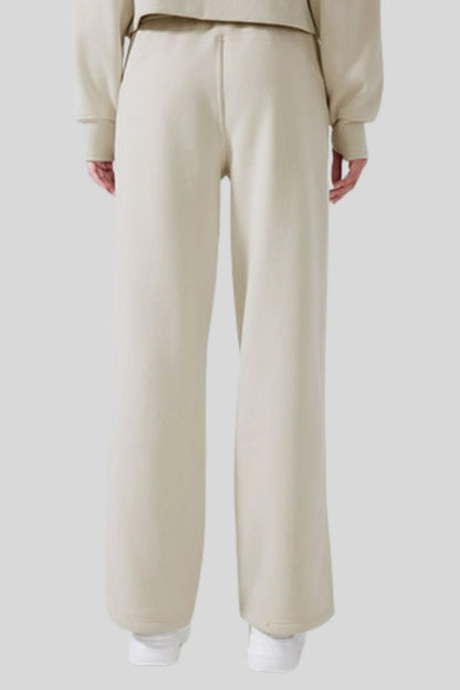Alzya Fleece-Lined Sweatpants jogger Brown Beige