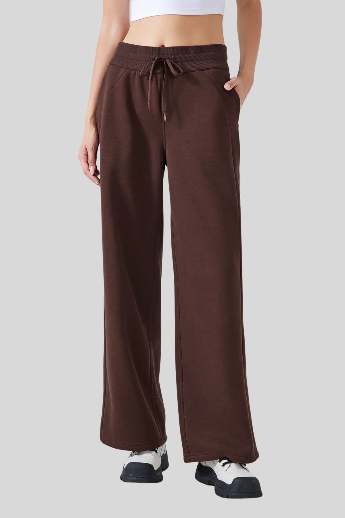 Alzya Fleece-Lined Sweatpants jogger Brown