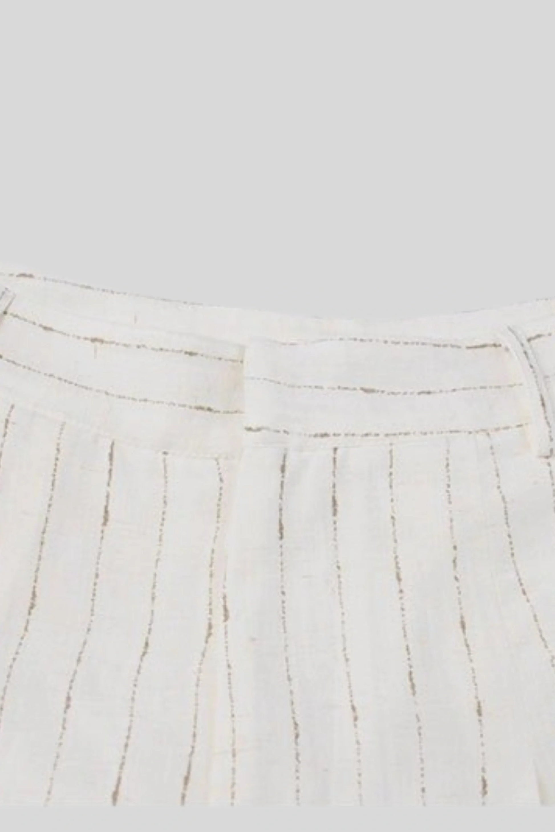 High-Waisted Pinstripe Wide-Leg Pants – White White