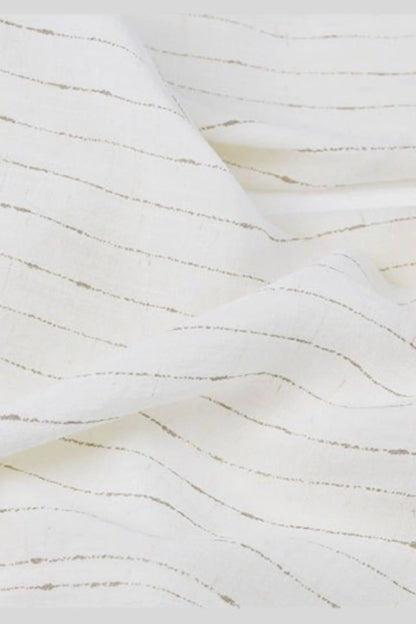 High-Waisted Pinstripe Wide-Leg Pants – White White