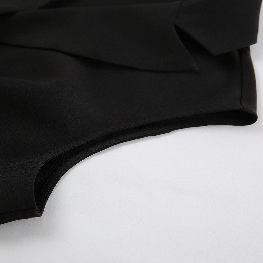 Shawl Collar Belted Waist Dress | Cinched Cut, Smooth Crepe Fabric