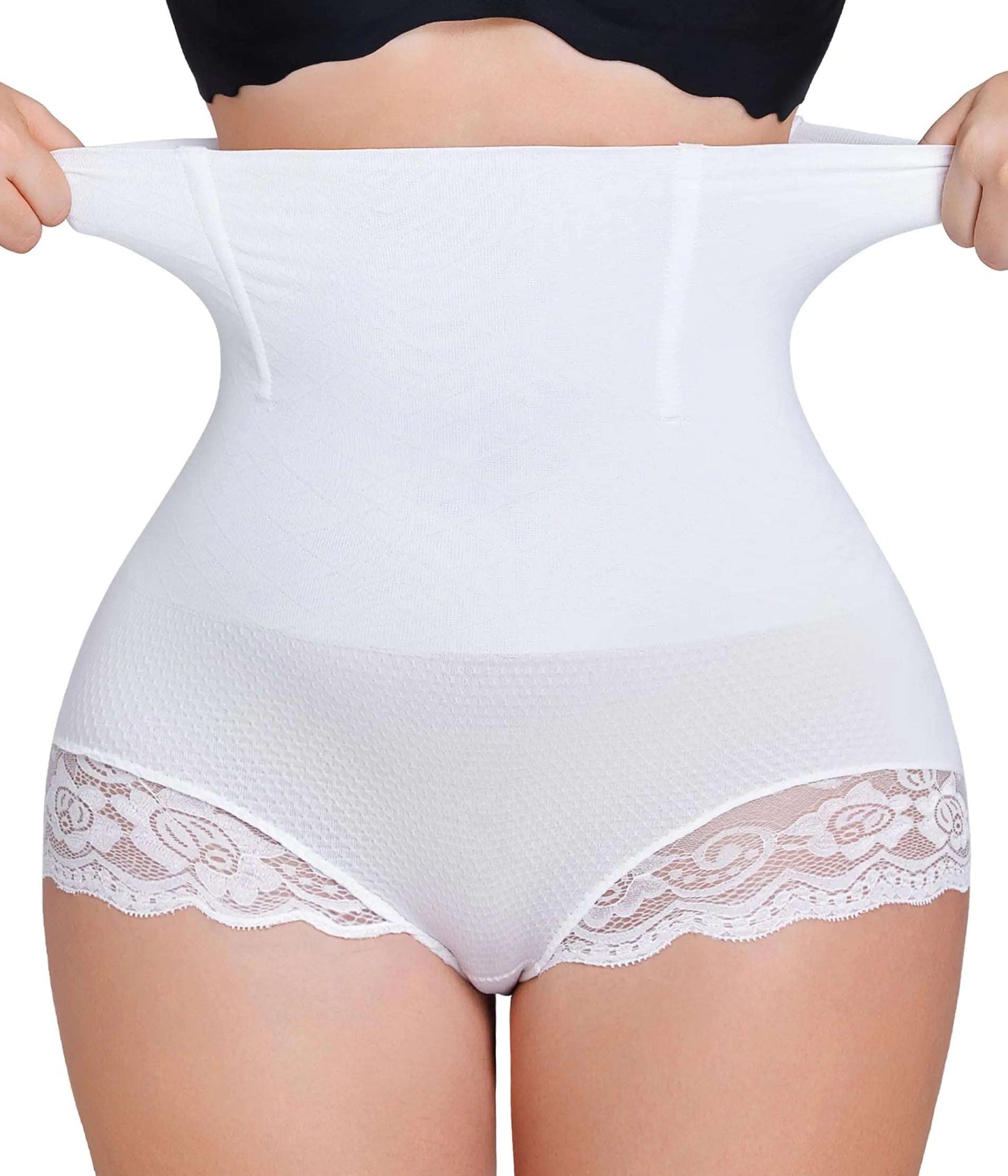 Gotoly Shapewear Tummy Control High Waist Girdles For Women Body Shaper Seamless Butt Lifting Shapewear(WhiteLarge) - Alzya