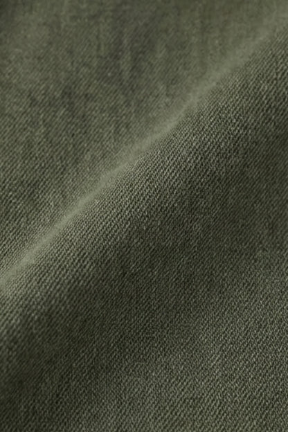 Alzya Olive Wide Leg Utility Pants � 100% Cotton Baggy Frayed Hem � OLIVE GREEN