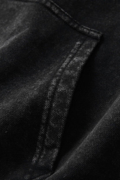 Oversized Hooded Sweatshirt – Black Black