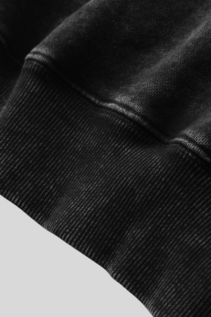 Oversized Hooded Sweatshirt – Black Black