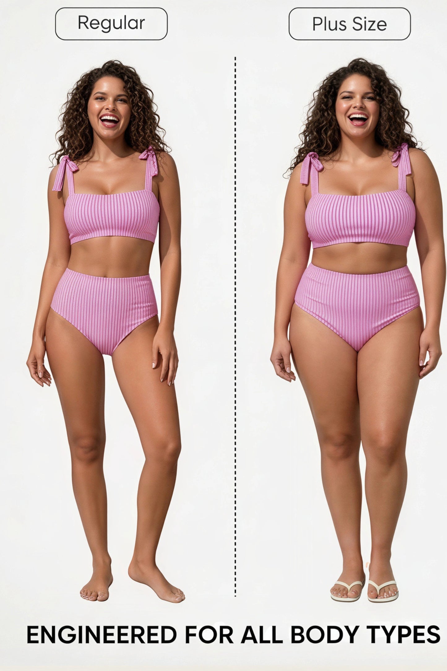 Pink_ribbed_tie_shoulder_bikini_set_high-waist_two-piece_swimsuit_regular_plus_size_engineered_for_all_body_types pink