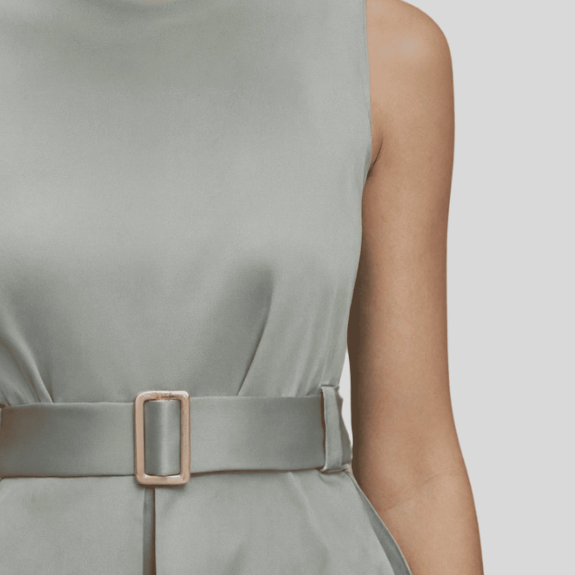 Silky Belted Short Dress