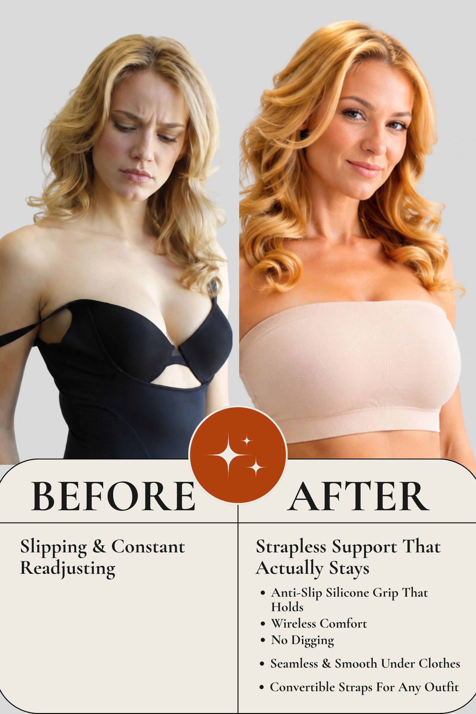 Beige seamless strapless bandeau bra top all size tube top wireless soft stretch everyday top  latte