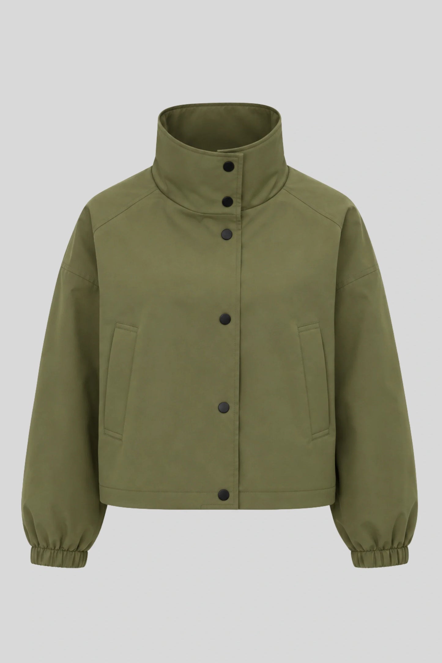 Women's Short Coat Trench Coat Loose Short Petite Jacket Green