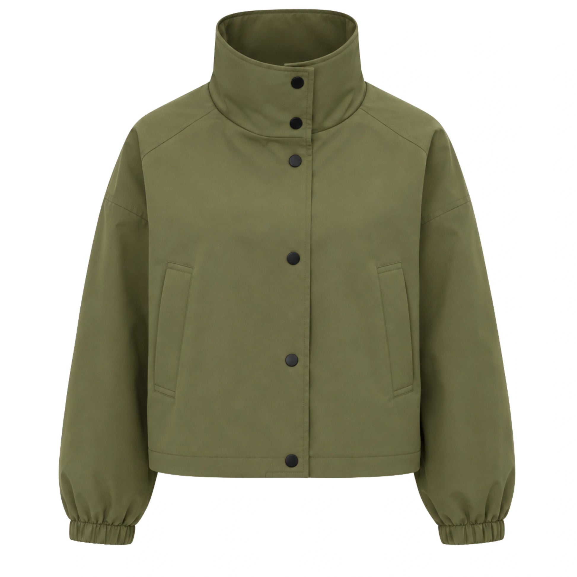 Women's Short Coat Trench Coat Loose Short Petite Jacket Green