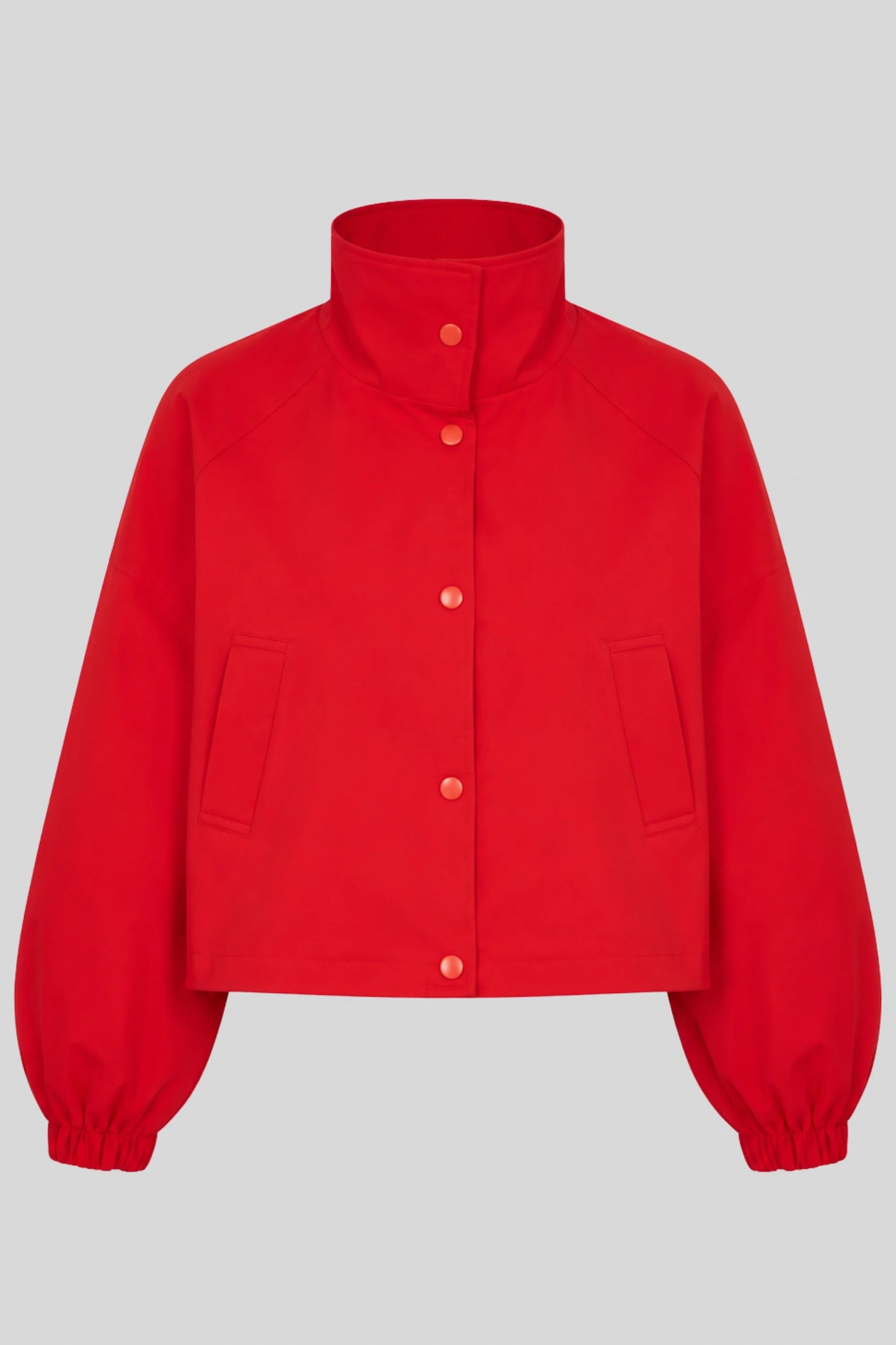 Women's Short Coat Trench Coat Loose Short Petite Jacket RED
