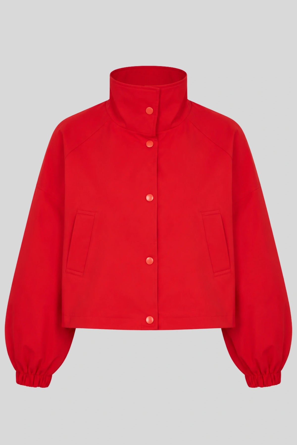 Women's Short Coat Trench Coat Loose Short Petite Jacket RED