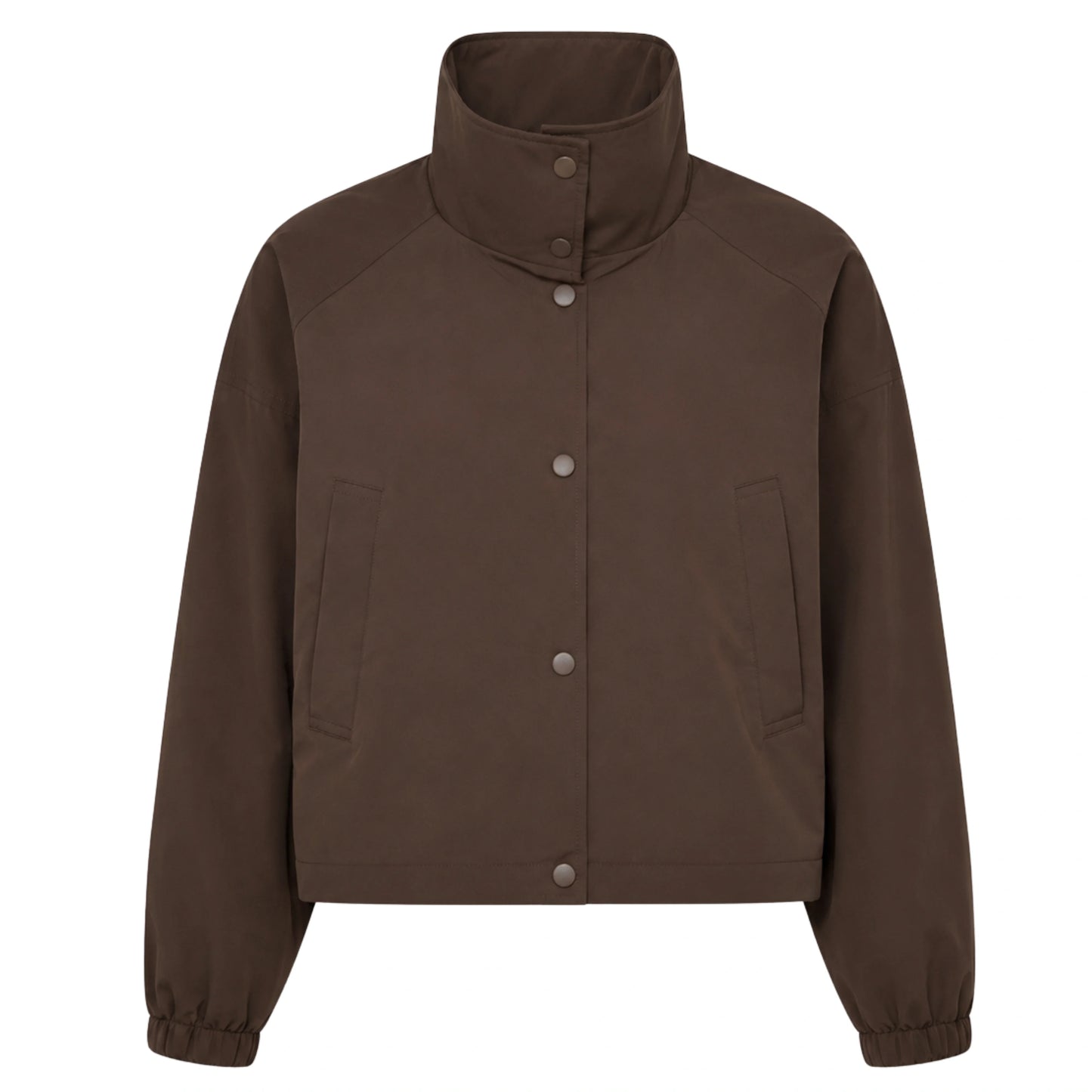 Women's Short Coat Trench Coat Loose Short Petite Jacket Coffee Brown