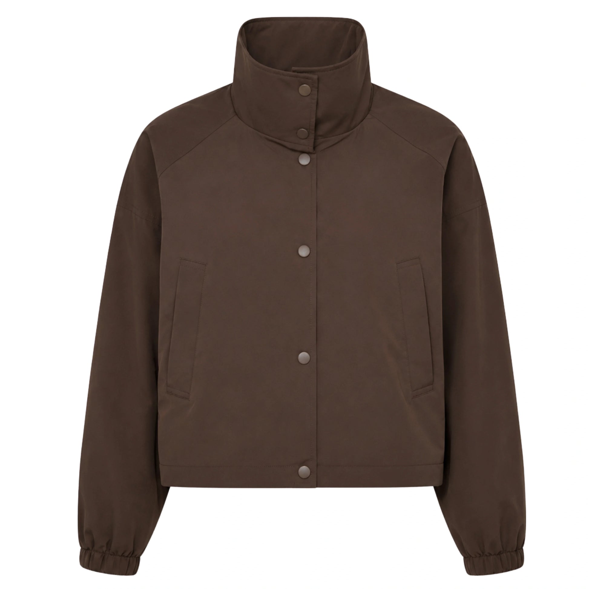 Women's Short Coat Trench Coat Loose Short Petite Jacket Coffee Brown