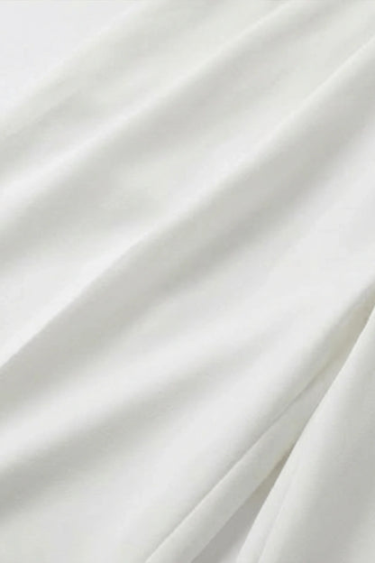 High-waisted wide-leg tailored trousers front view