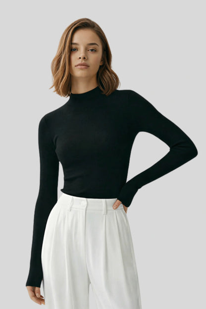 Alzya slim wool long sleeve top