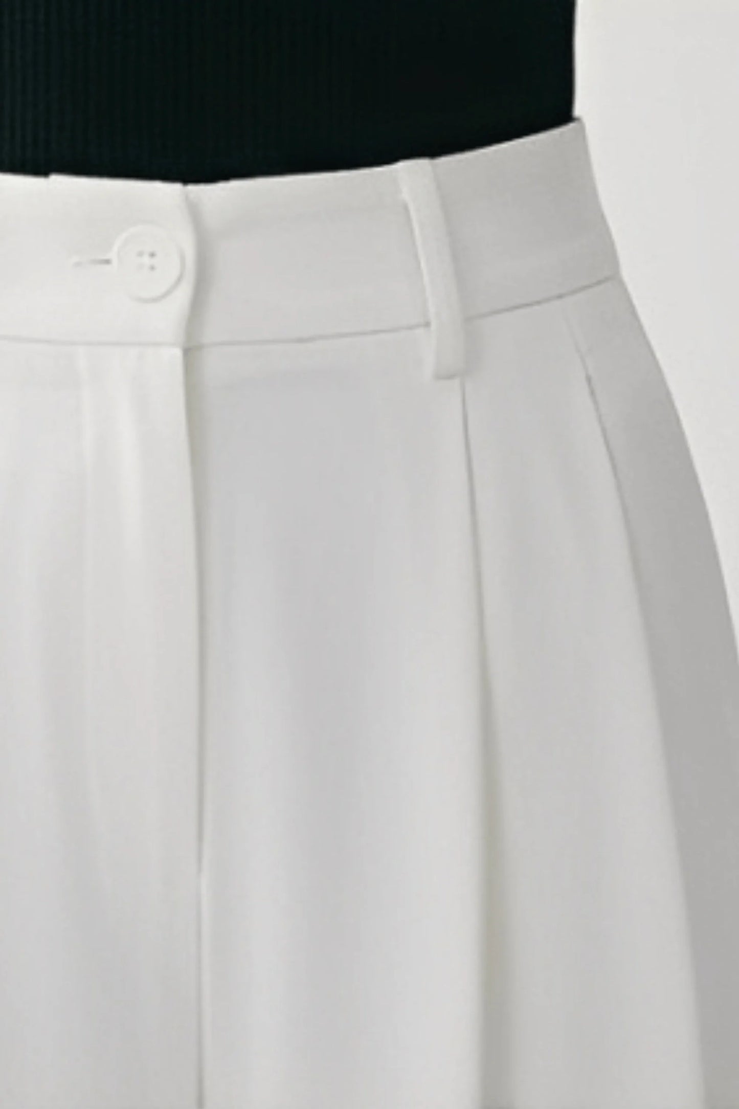 High-waisted wide-leg tailored trousers styling view