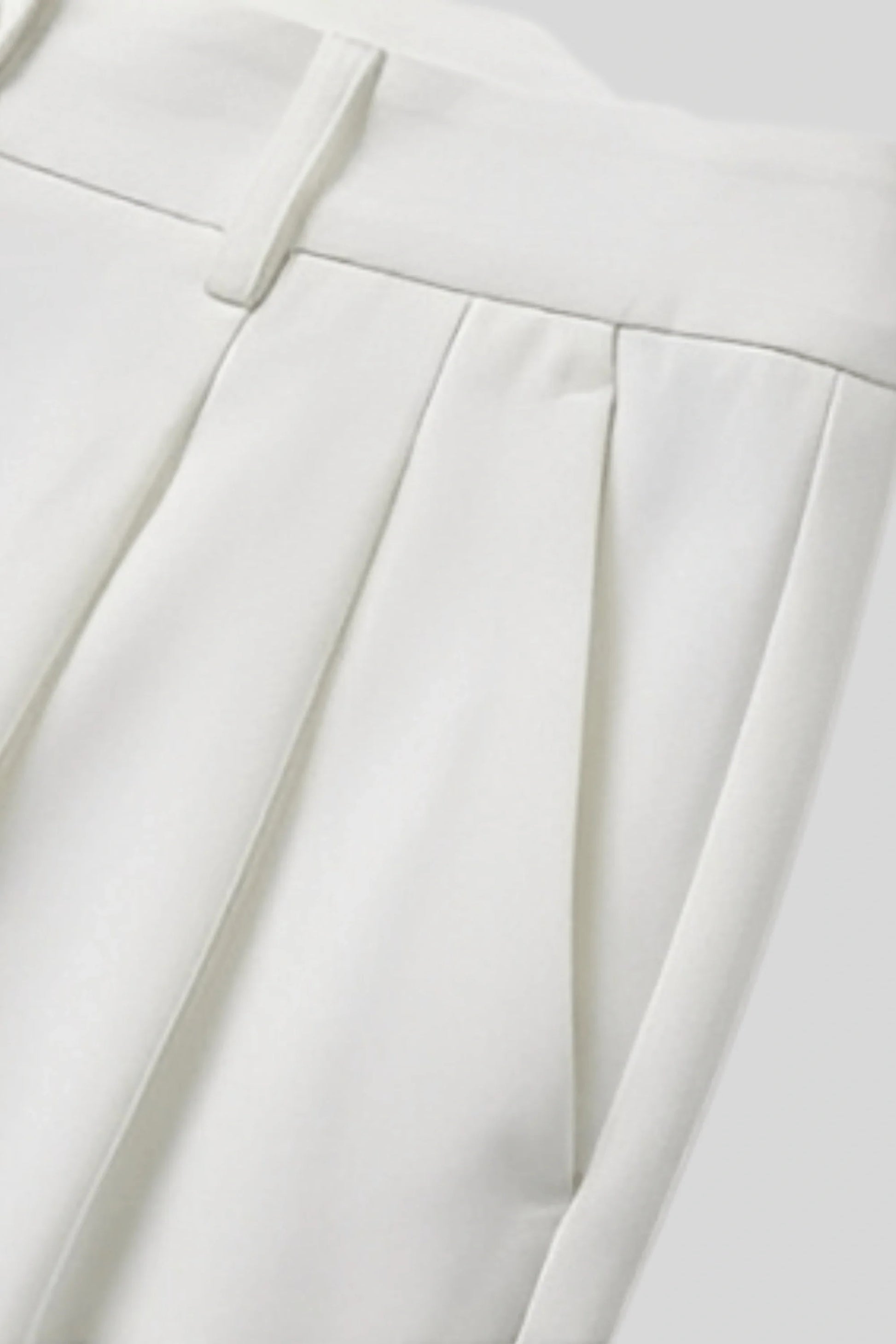 High-waisted wide-leg tailored trousers front view