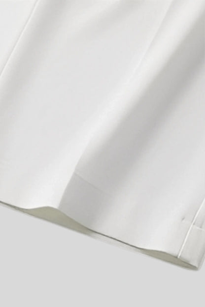 High-waisted wide-leg tailored trousers front view