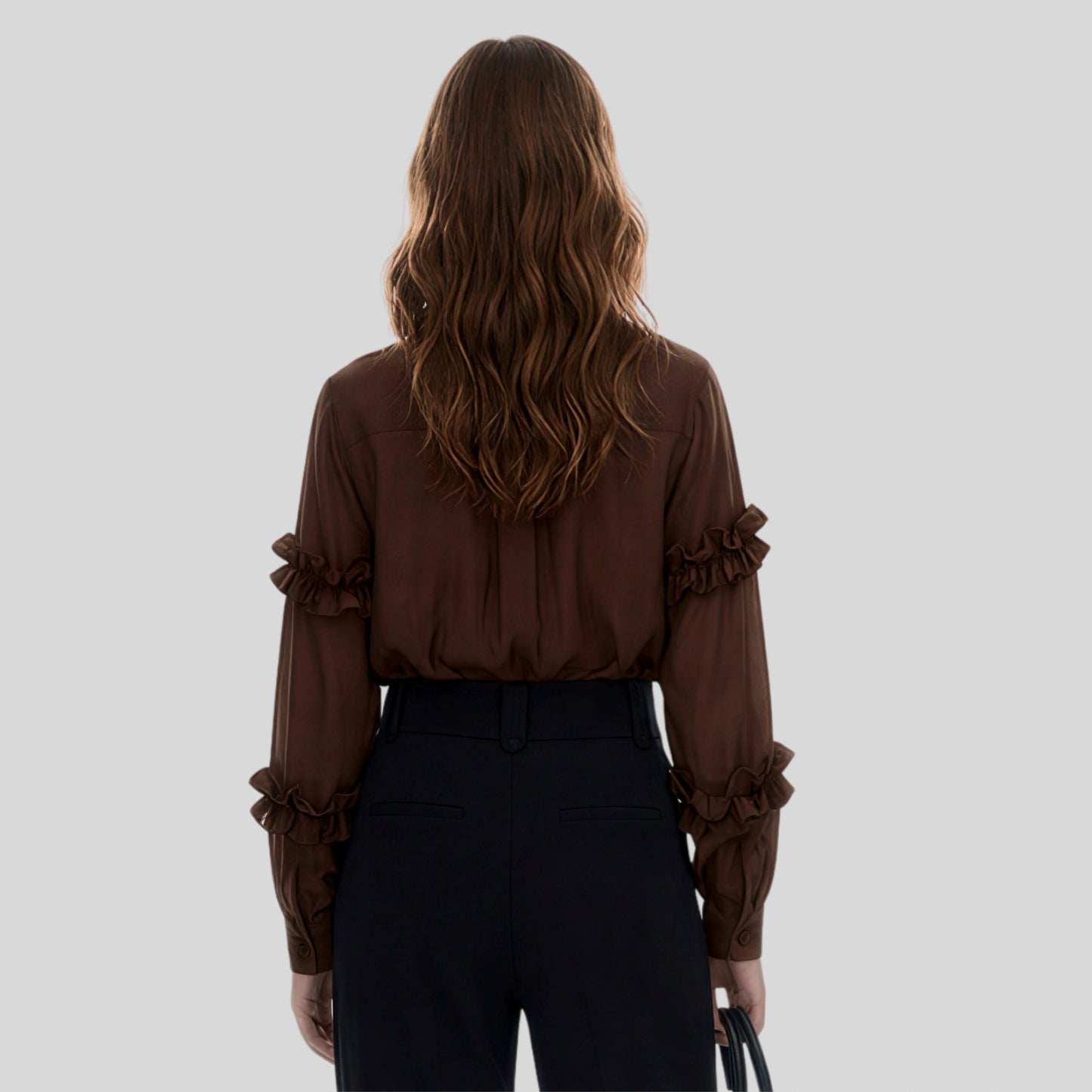 alzya_Brown_Ruffled_Peter_Pan_Collar_Blouse brown
