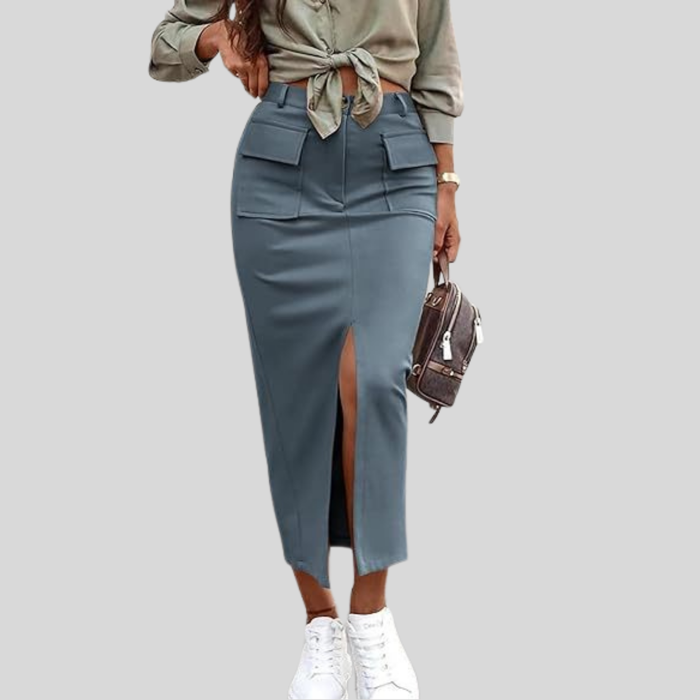 Alzya® Skirt – Sublime Silhouette, Sophisticated Slit & Distinctive Pockets - Alzya