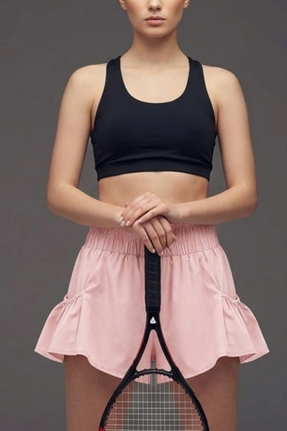 high-waist butterfly ruffle athletic skort  Baby 