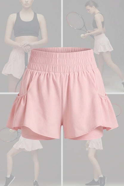 high-waist butterfly ruffle athletic skort  Baby 