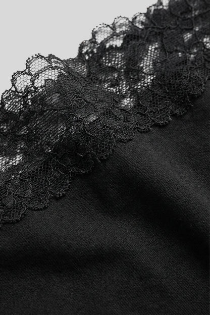 Black Lace Crop Top Size: